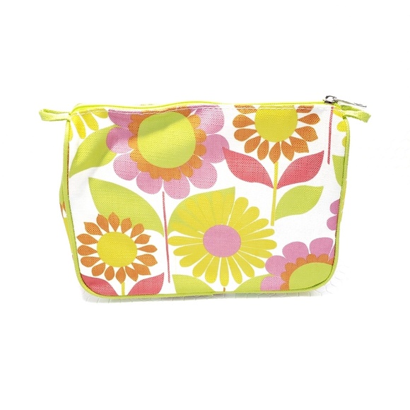Clinique Handbags - Clinique Toiletry Makeup Cosmetic Bag Case Floral